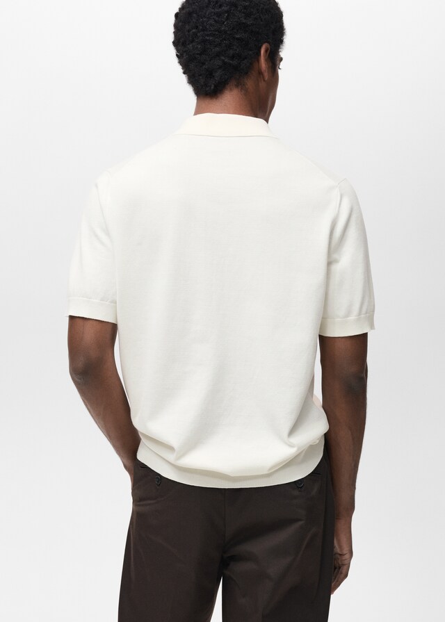 Mango Feinstrick-Poloshirt aus 100 % Baumwolle Tiefpreis