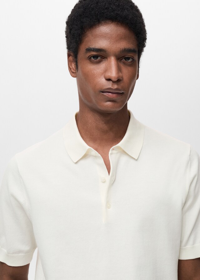 Mango Feinstrick-Poloshirt aus 100 % Baumwolle Tiefpreis
