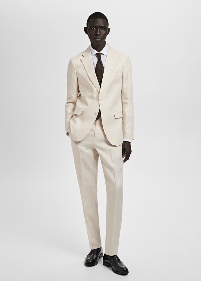 Mango Slim-Fit-Sakko Amalfi aus 100 % Leinen Neueste Stile