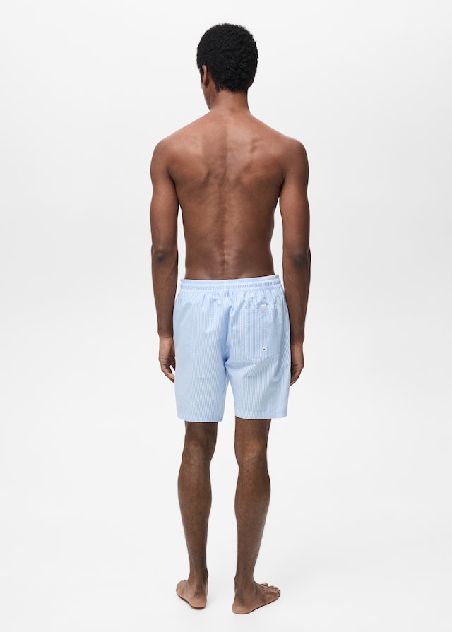 Mango Badeshorts mit Seersucker-Effekt Sonderangebot der Fabrik