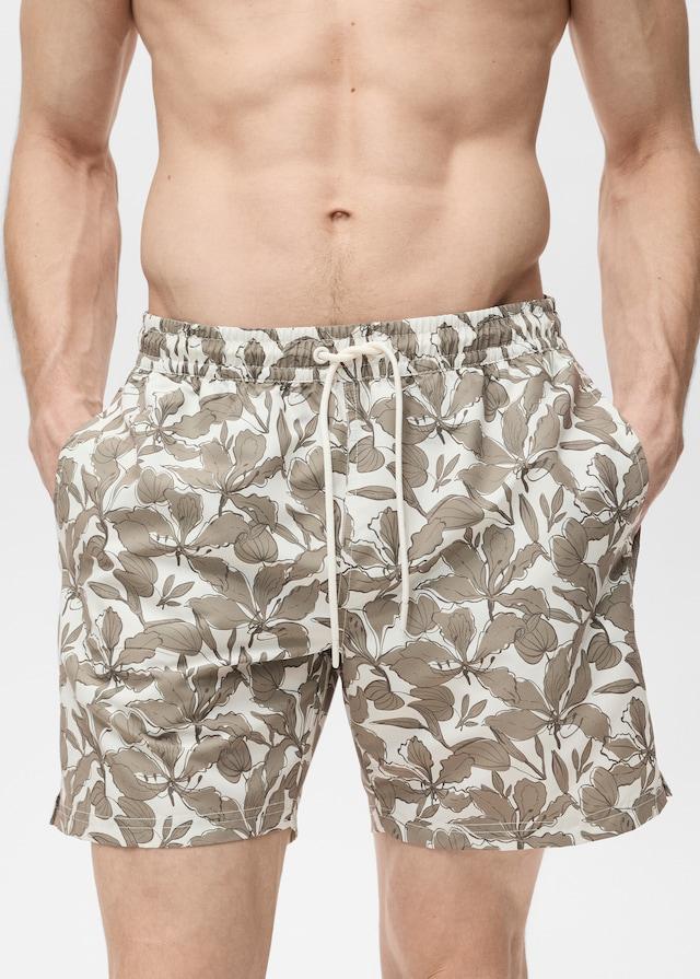 Mango Badeshorts mit floralem Dessin Vierteljährliche Förderung