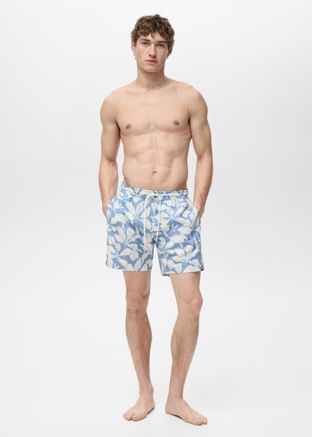 Mango Badeshorts mit floralem Dessin Bis zu 55% Rabatt