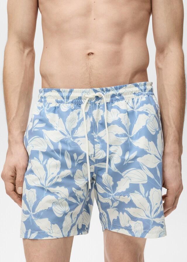 Mango Badeshorts mit floralem Dessin Bis zu 55% Rabatt