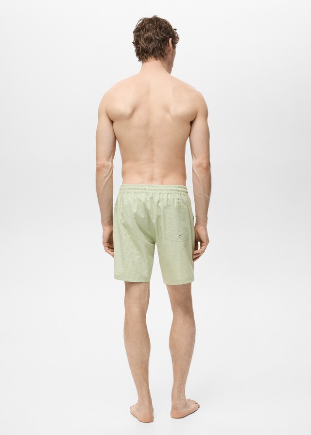 Mango Badeshorts mit Seersucker-Effekt Riesige Rabatte