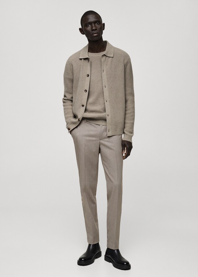 Mango Slim-Fit-Flanellhose Rabatt