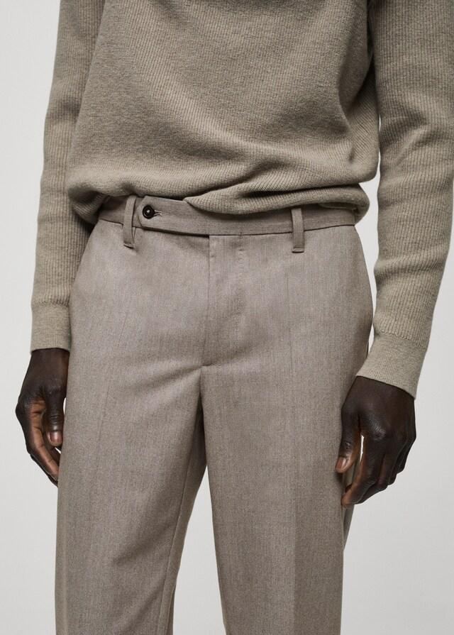 Mango Slim-Fit-Flanellhose Rabatt