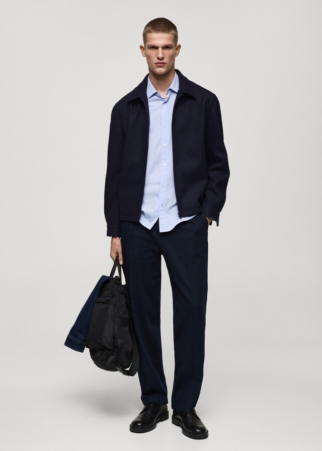 Mango Straight Fit-Bundfaltenhose Flash Sale