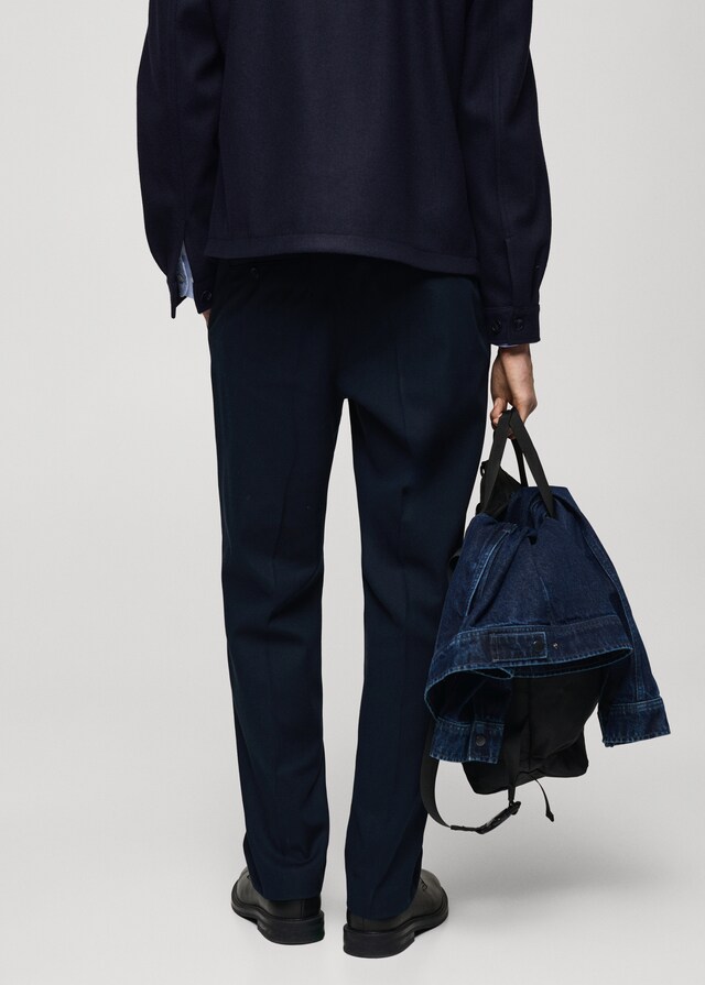 Mango Straight Fit-Bundfaltenhose Flash Sale