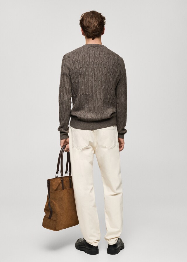 Mango Pullover mit Zopfmuster Saisonschlussverkauf