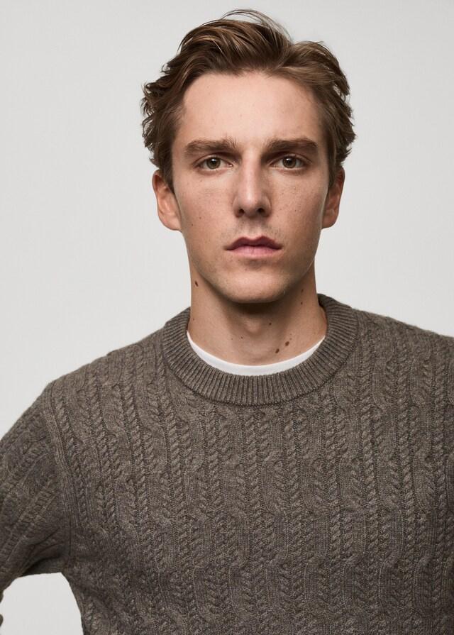 Mango Pullover mit Zopfmuster Saisonschlussverkauf
