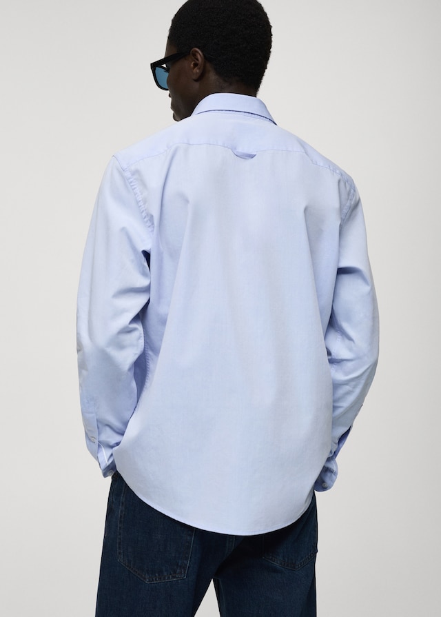 Mango Regular Fit-Hemd aus Fil-à-Fil-Baumwolle Bestseller