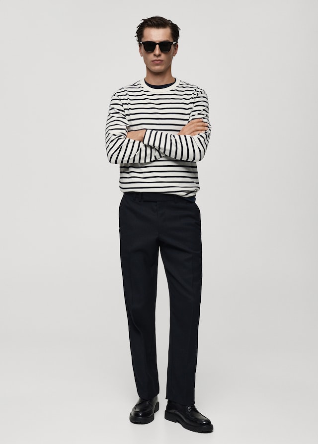Mango Gestreiftes T-Shirt aus 100 % Baumwolle Räumungsverkauf