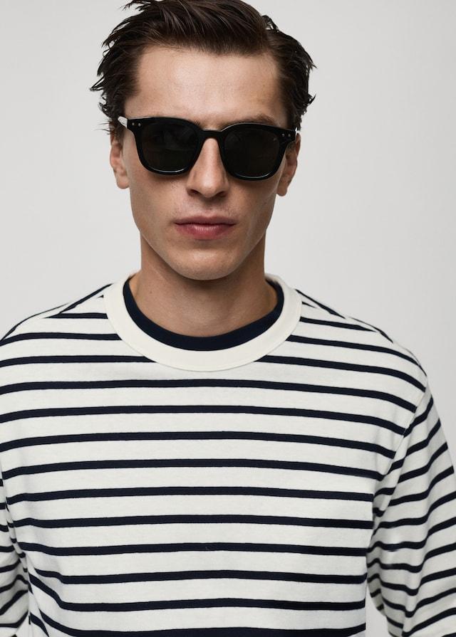 Mango Gestreiftes T-Shirt aus 100 % Baumwolle Räumungsverkauf