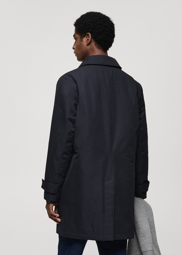 Mango Wasserabweisender Stepp-Trenchcoat Kostenlose Rückgabe