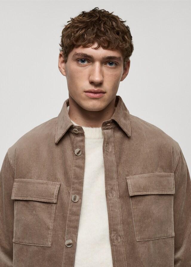 Mango Cord-Overshirt mit Taschen Neueste Stile