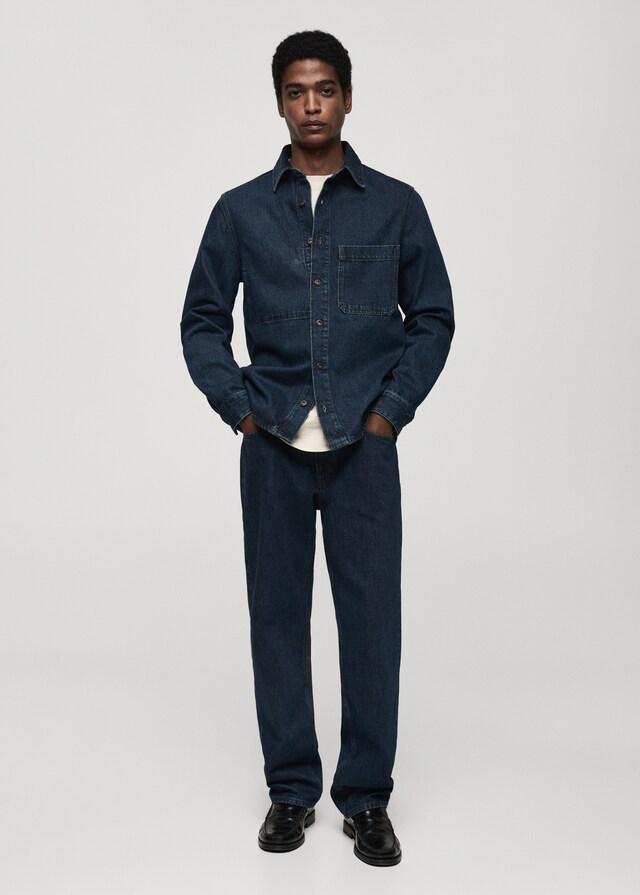 Mango Regular-Fit-Overshirt aus Jeans Bis zu 60% Rabatt