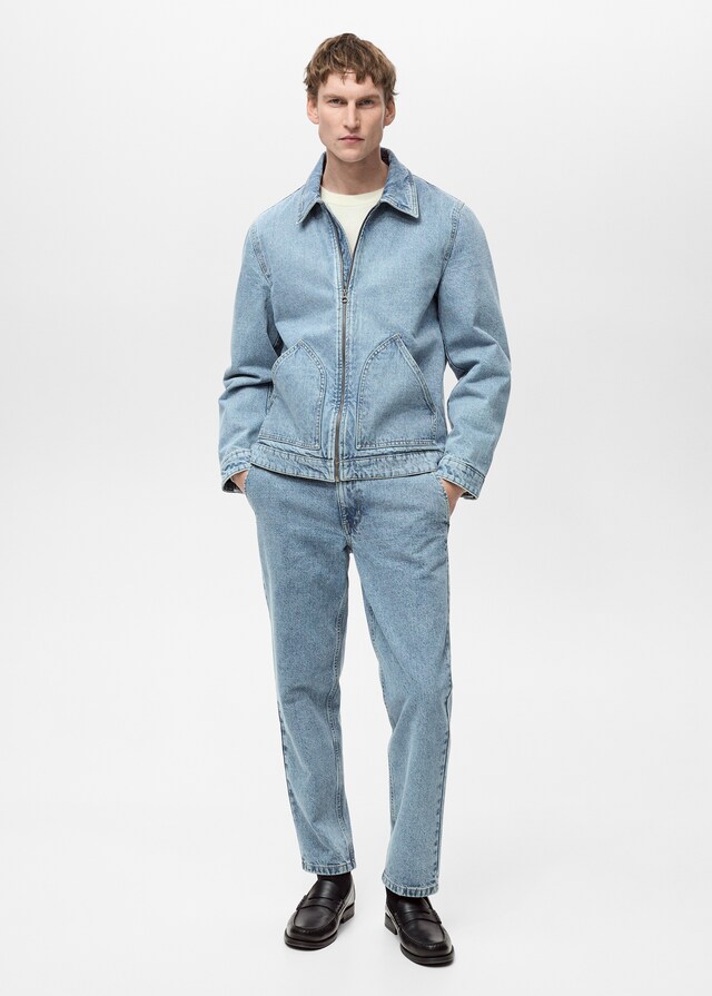 Mango Straight-Fit-Jeans im Used-Look Bis zu 65% Rabatt