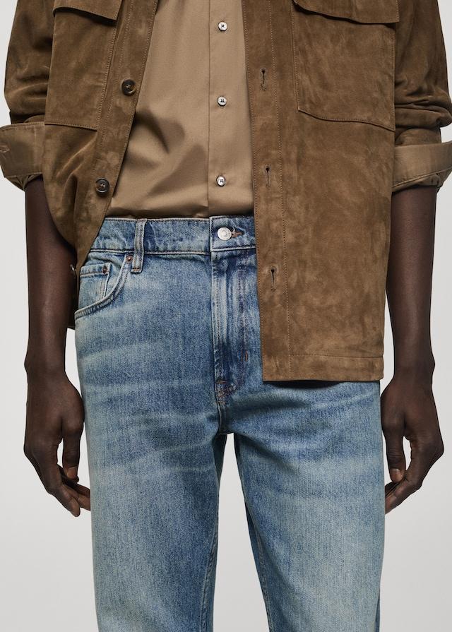 Mango Straight Fit-Jeans im Used-Look Sonderangebot der Fabrik
