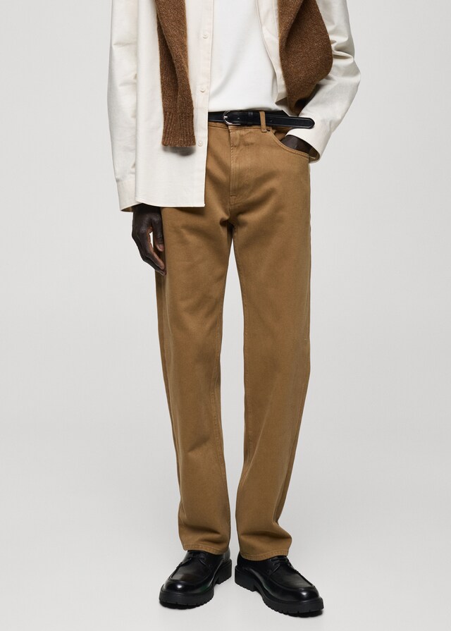Mango Straight-Fit-Baumwollhose Vierteljährliche Förderung