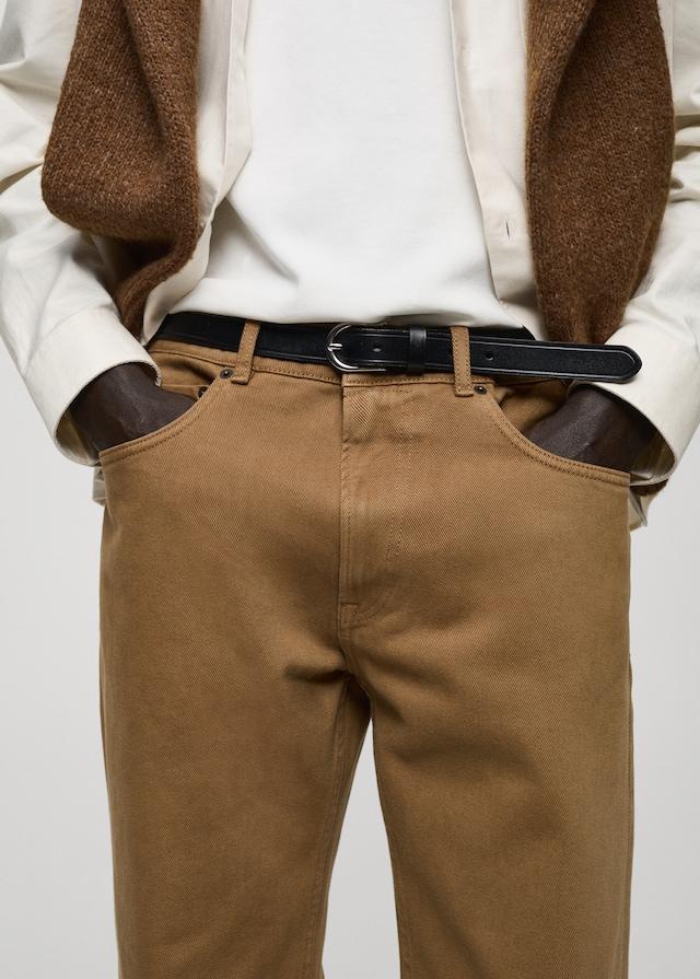 Mango Straight-Fit-Baumwollhose Vierteljährliche Förderung
