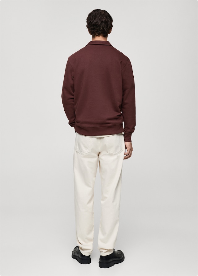 Mango Regular-Fit-Polo-Sweatshirt aus Baumwolle Riesige Rabatte