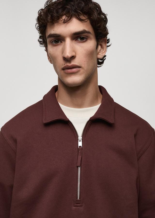 Mango Regular-Fit-Polo-Sweatshirt aus Baumwolle Riesige Rabatte