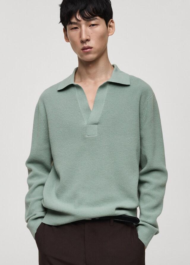 Mango Polo-Stricksweatshirt aus Wollgemisch 50% Rabatt mit kostenlosem Versand