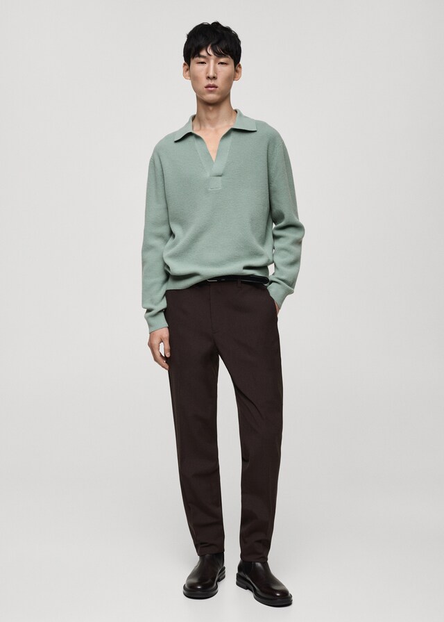 Mango Polo-Stricksweatshirt aus Wollgemisch 50% Rabatt mit kostenlosem Versand