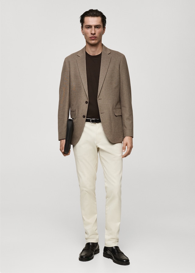 Mango Slim Fit-Blazer aus Baumwolle Kostenloser Versand international