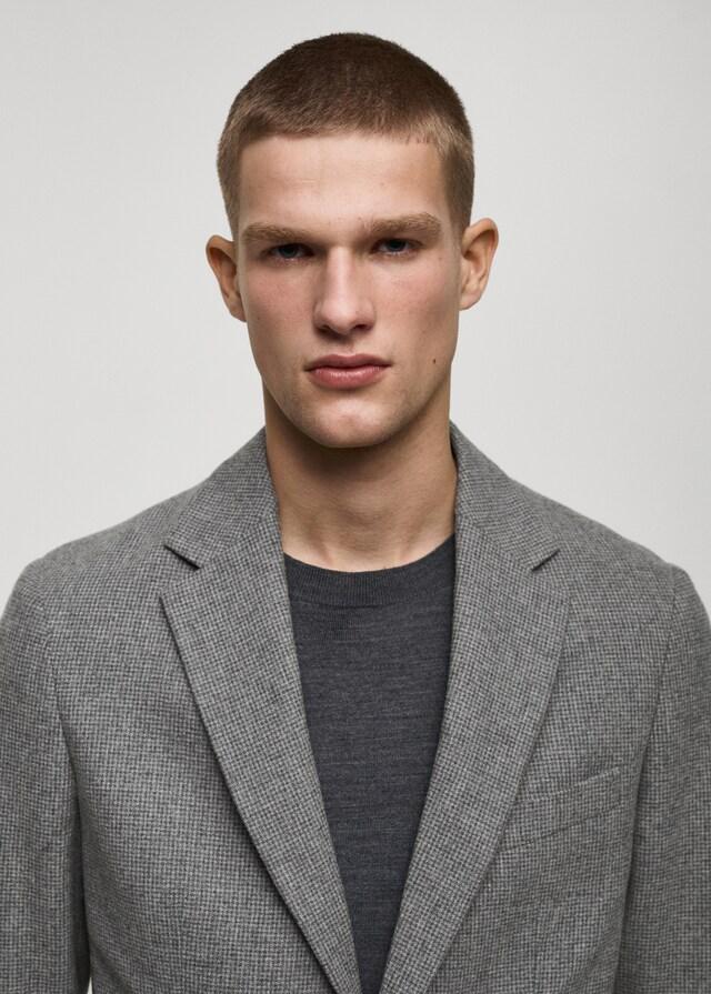 Mango Slim Fit-Wollblazer mit Hahnentrittmuster Begrenzt auf 3 Tage
