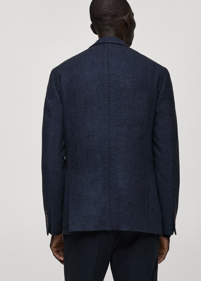 Mango Slim-Fit-Blazer aus Wollgemisch zollfrei