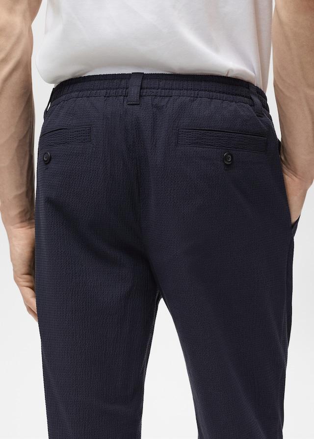 Mango Seersucker-Baumwollhose Meist gekauft