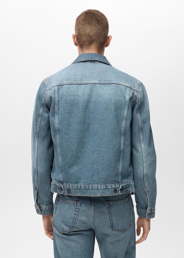 Mango Jeansjacke in Used-Optik Kostenloser Versand