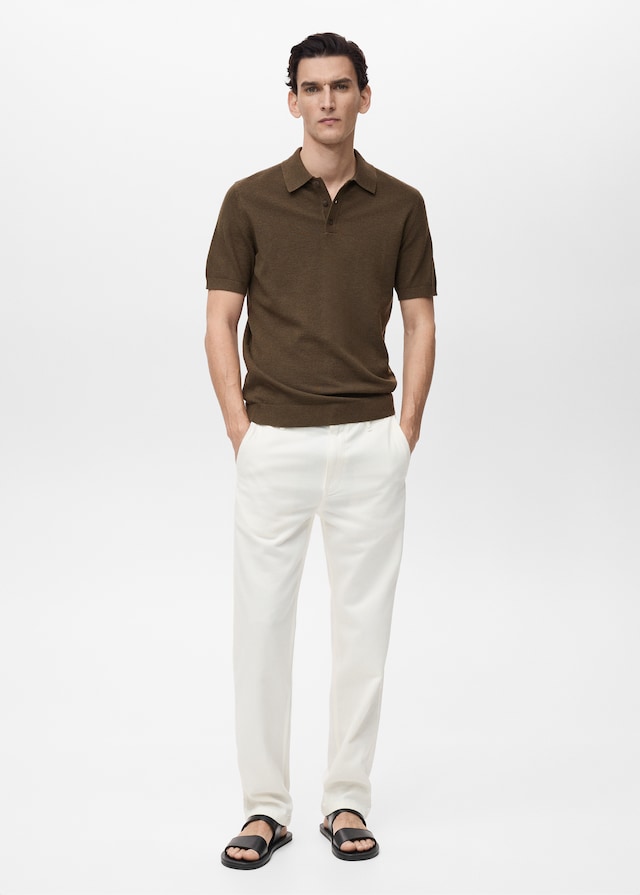 Mango Slim-Fit-Strick-T-Shirt mit Struktur Versandkostenfrei