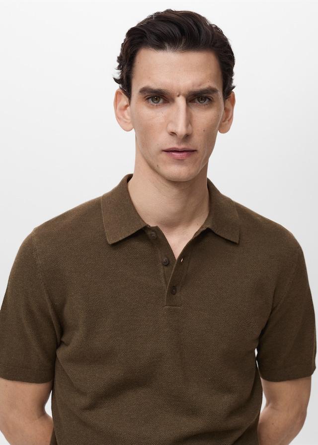 Mango Slim-Fit-Strick-T-Shirt mit Struktur Versandkostenfrei