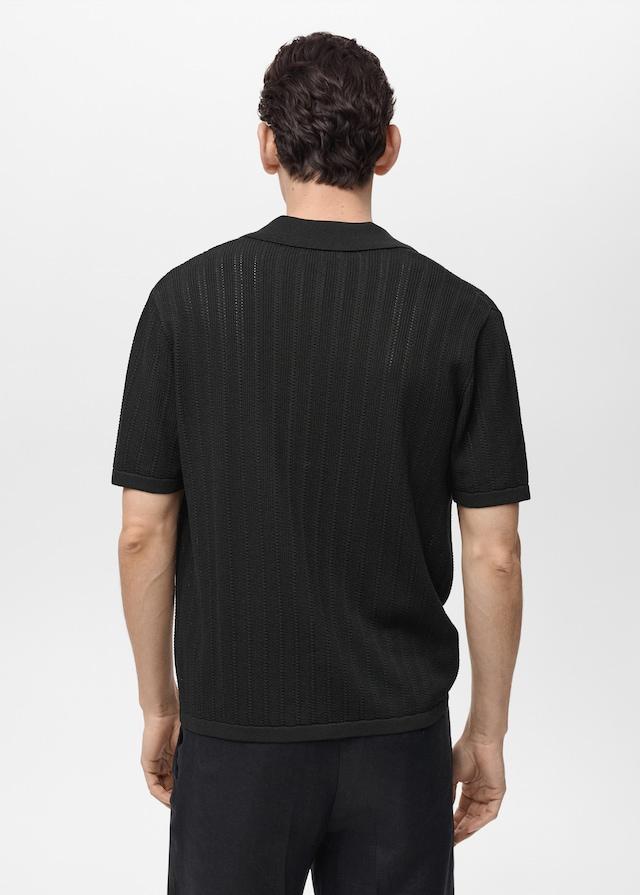 Mango Strickhemd mit Pointelle-Details Großer Ausverkauf
