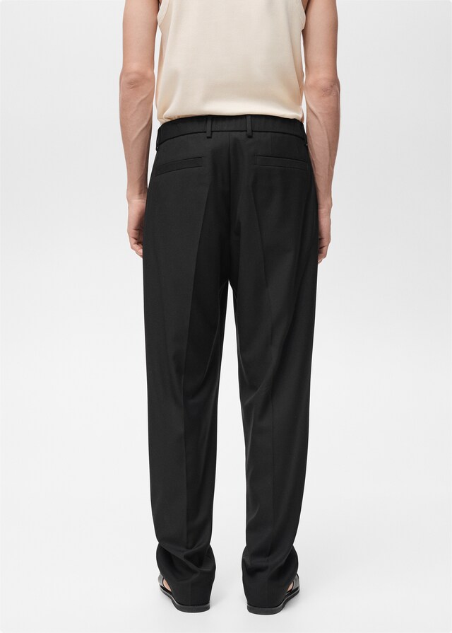 Mango Relaxed-Fit-Anzughose mit Bundfalten Lagerräumung