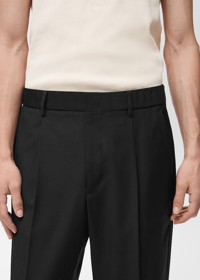 Mango Relaxed-Fit-Anzughose mit Bundfalten Lagerräumung