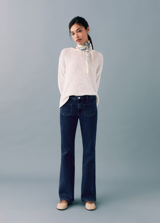 Mango Flared Jeans mit Taschen Heißer Verkauf