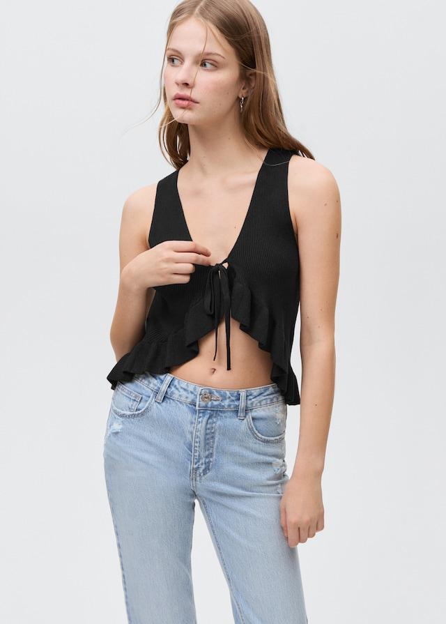 Mango Flared Jeans mit Zierrissen Exklusive Angebote