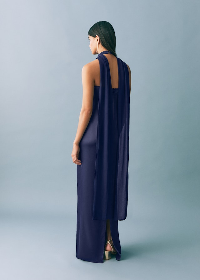 Mango Satiniertes Neckholderkleid Neuheiten