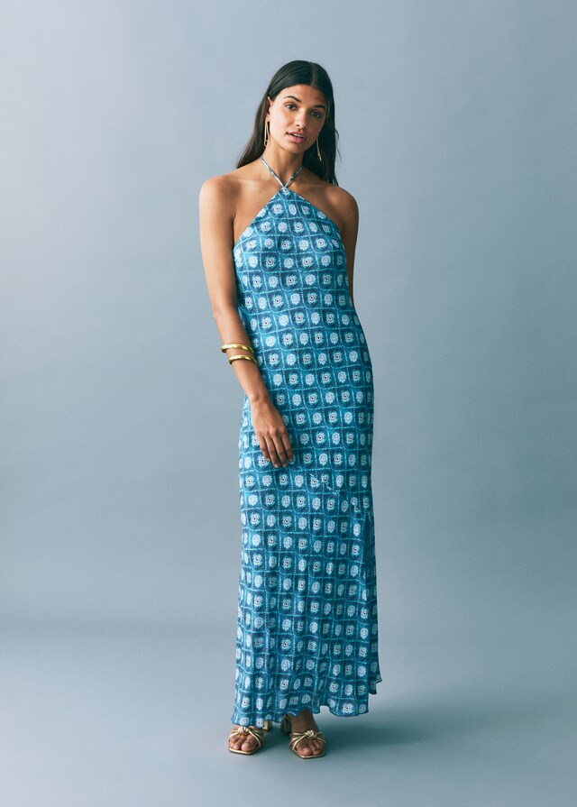 Mango Kleid mit Halfterkragen Tägliche Deals