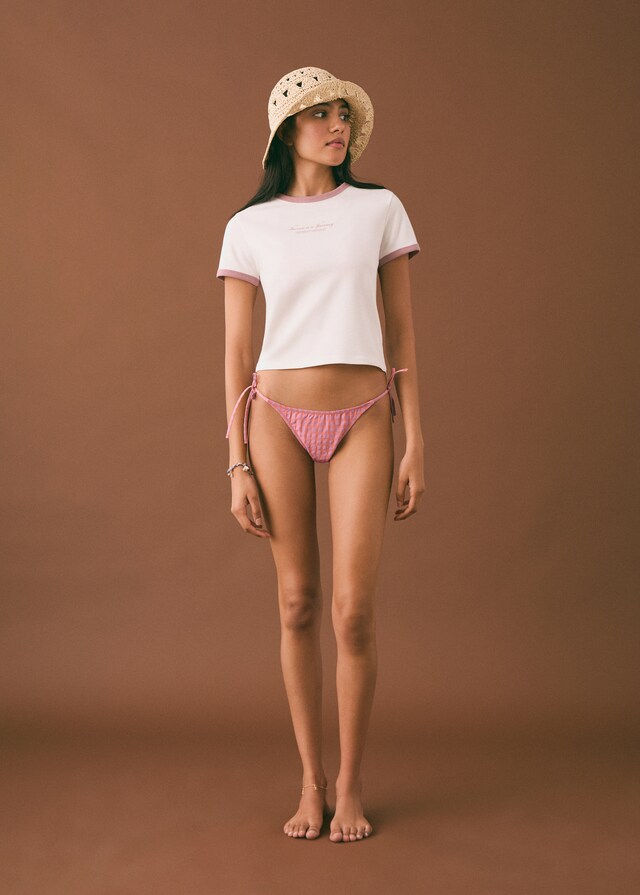 Mango Bikini mit Vichy-Muster Black Friday Preise