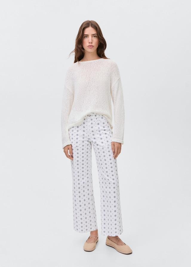 Mango Gerade gemusterte Jeans Angebote