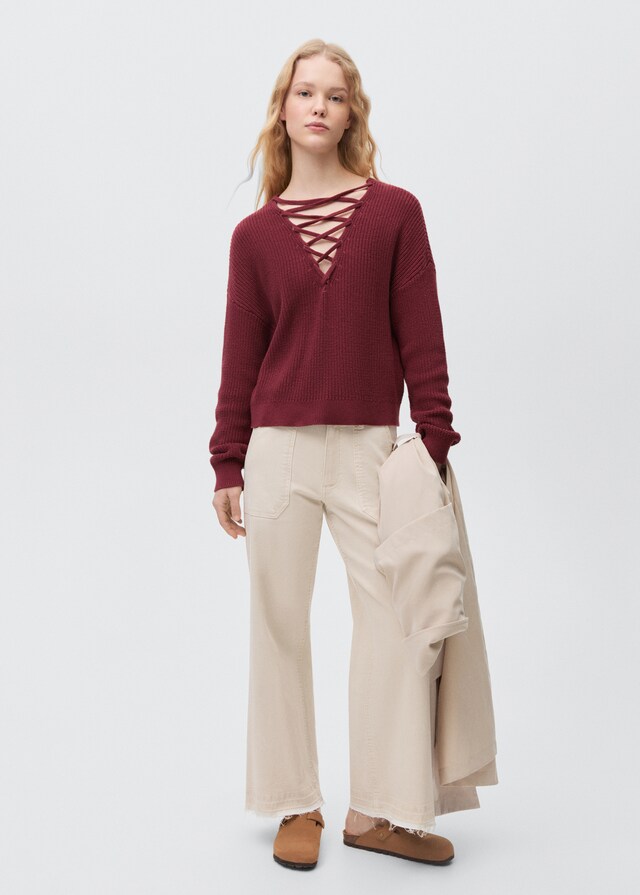 Mango Culotte-Jeans mit Taschen im Angebot