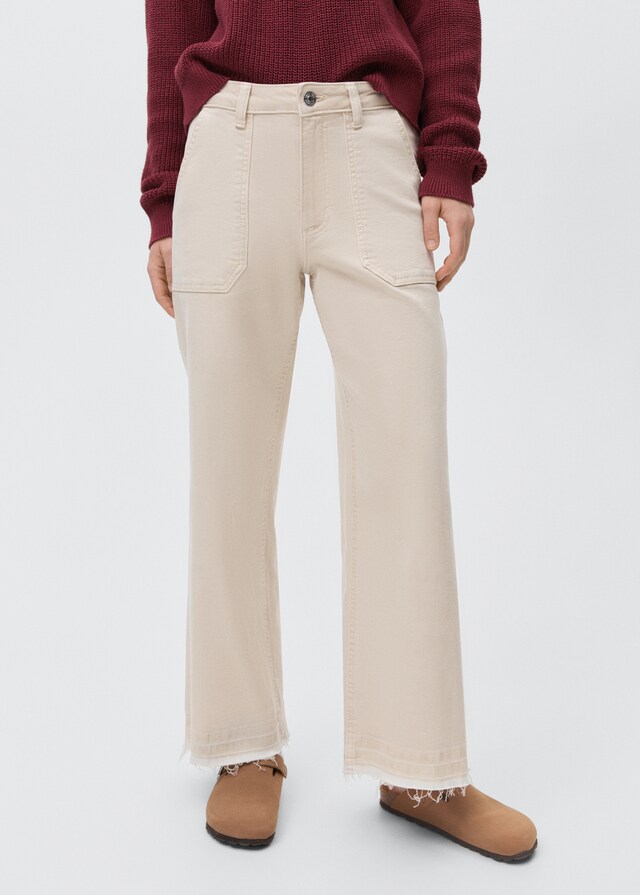 Mango Culotte-Jeans mit Taschen im Angebot