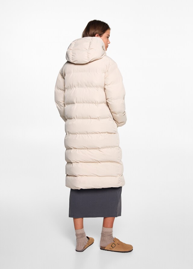 Mango Langer Steppanorak Kostenloser Versand