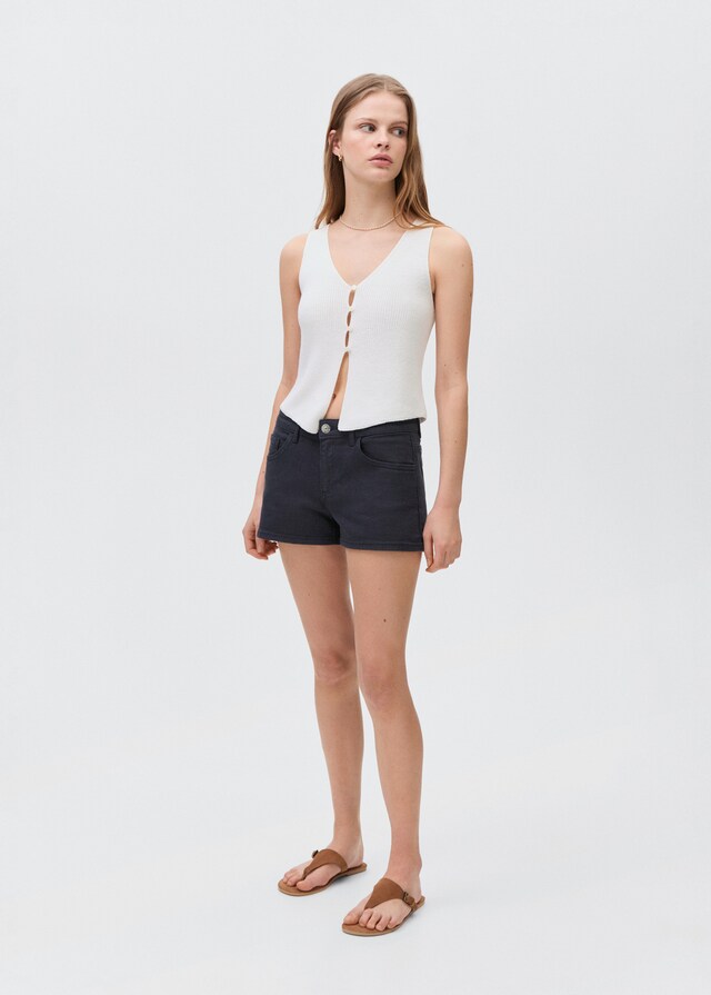 Mango Jeans-Shorts mit hoher Taille Sonderangebot