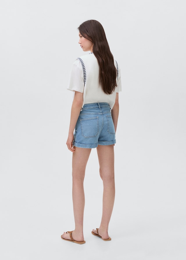 Mango Jeansshorts mit umgeschlagenem Saum Günstig kaufen