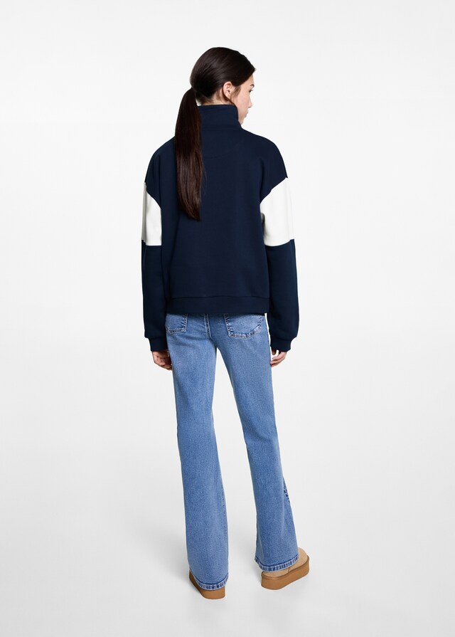 Mango Sweatshirt mit Zip und Schriftzug Exklusivangebot